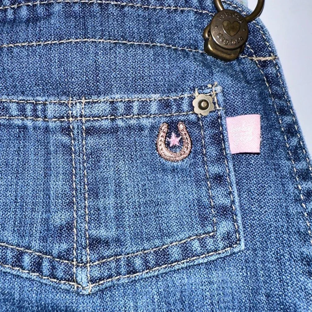 VTG Girls Toddler Overall Denim Pony Club Baby Gap Size 3T Skirtall jumper dress